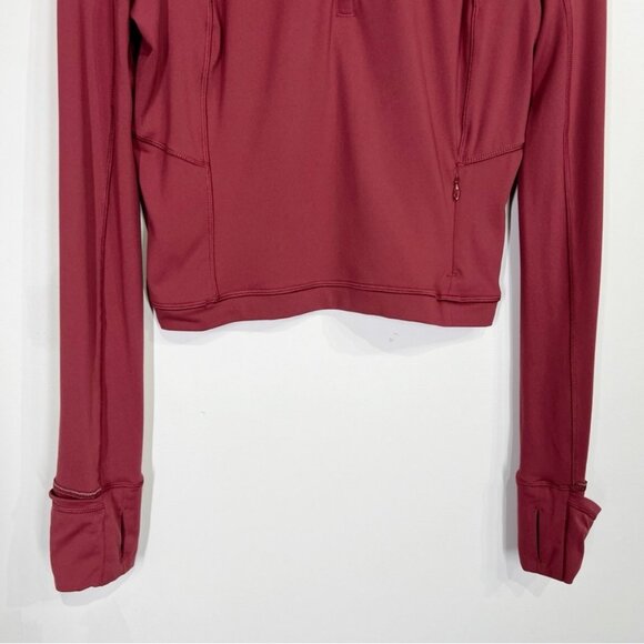 Lululemon Its Rulu Run Cropped Half-Zip Mulled Wine - Picture 11 of 13